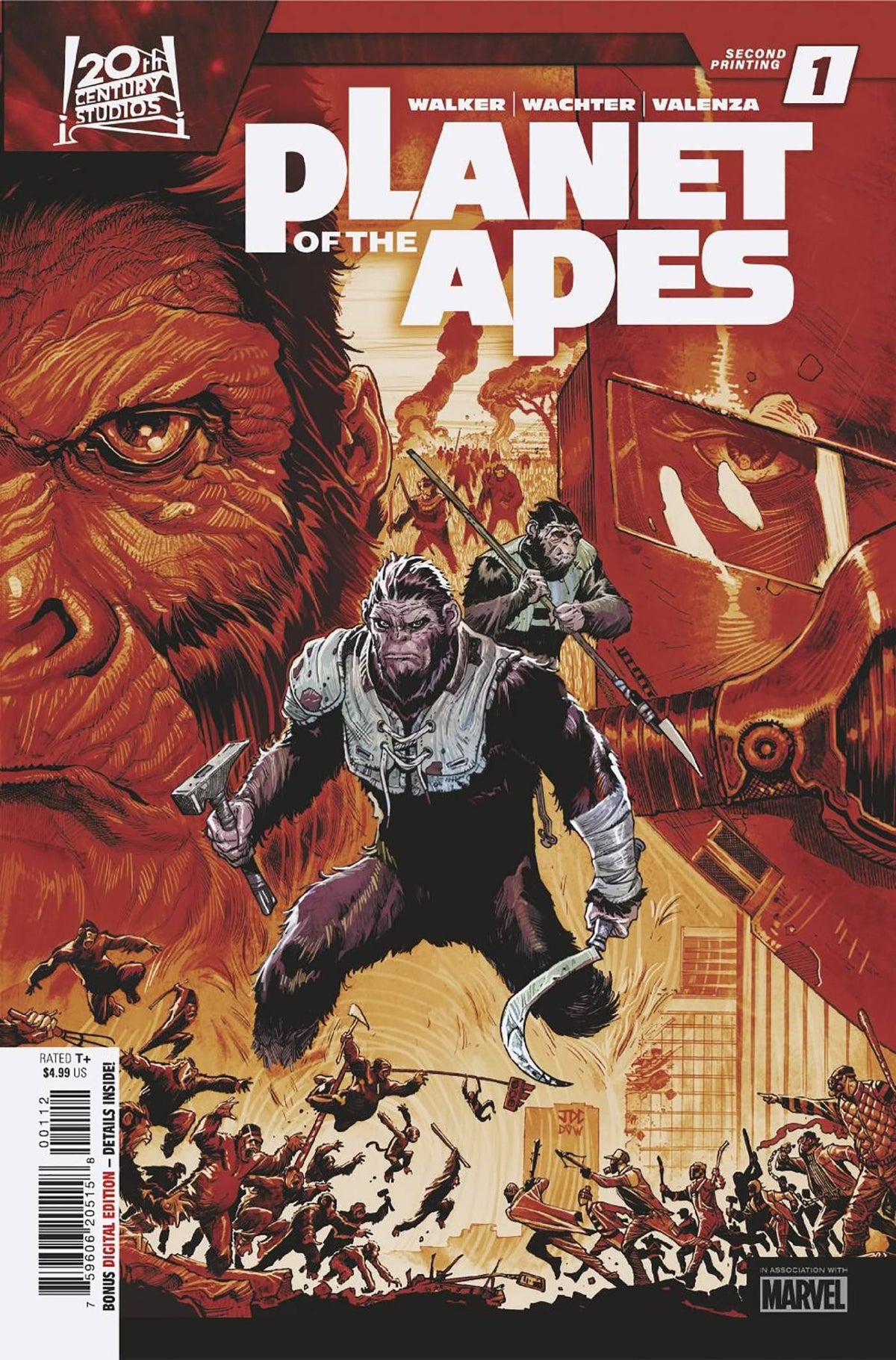 Marvel Comic Books PLANET OF THE APES #1 2ND PTG JOSHUA CASSARA VAR 75960620515800112 FEB239385