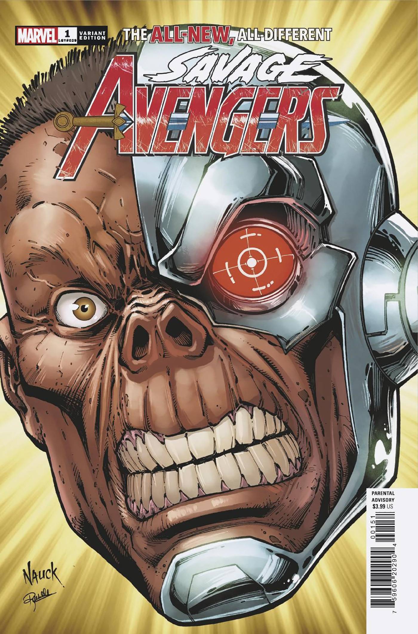 SAVAGE AVENGERS #1 NAUCK HEADSHOT VAR