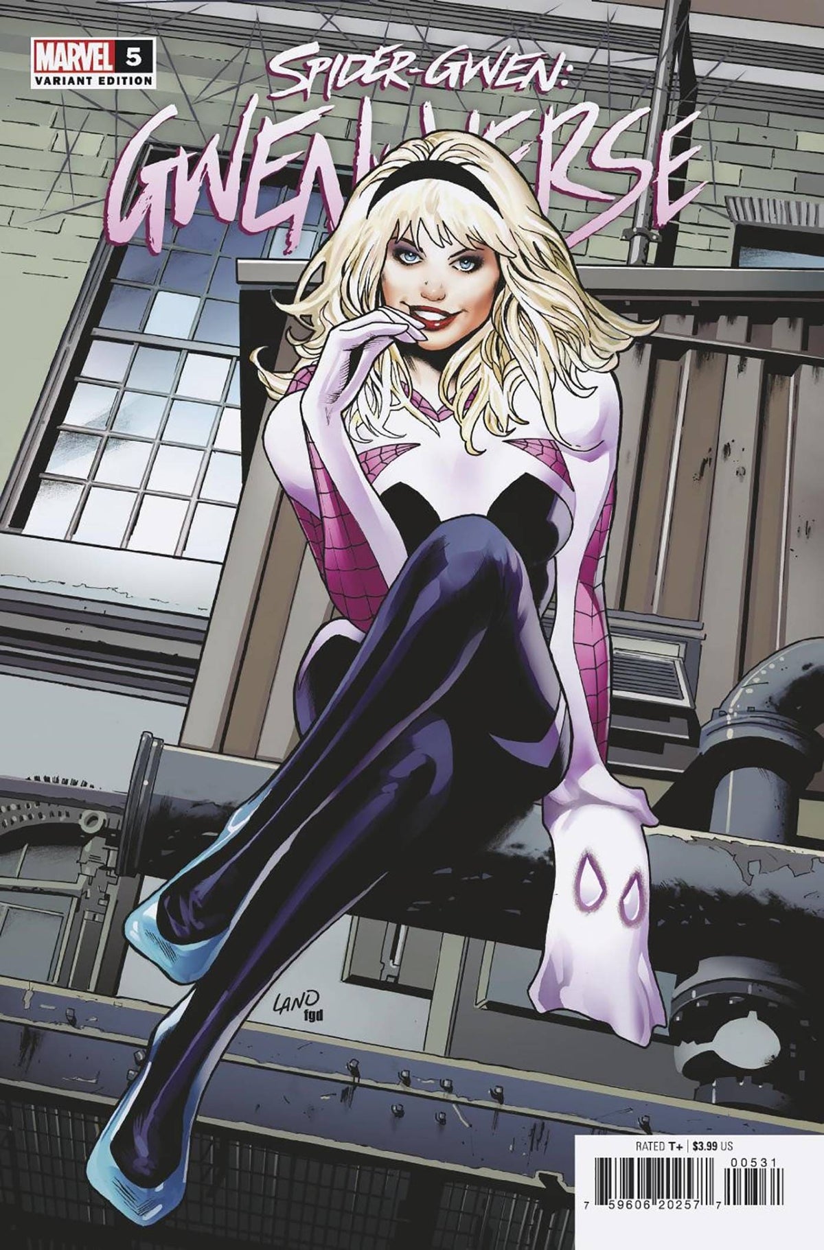 SPIDER-GWEN GWENVERSE #5 (OF 5) LAND HOMAGE VAR - Third Eye