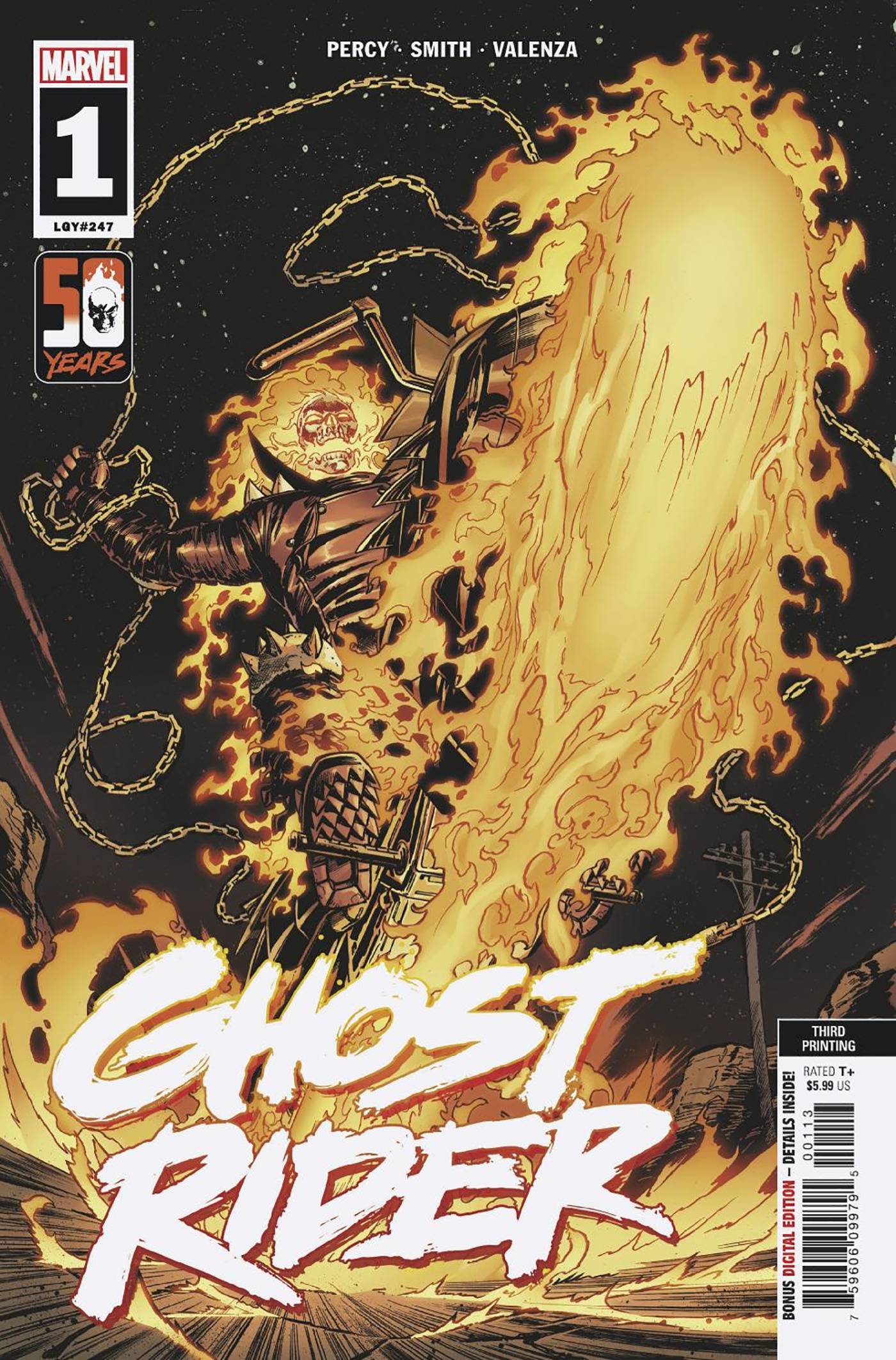 GHOST RIDER #1 3RD PRINT SMITH COVER