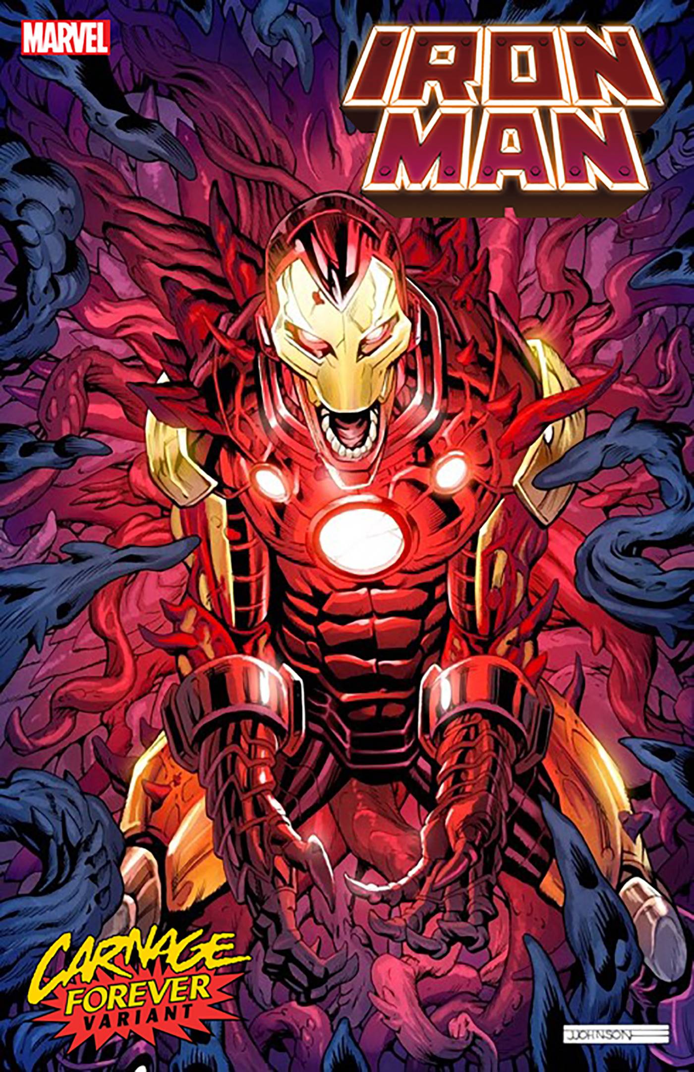 IRON MAN #18 JEFF JOHNSON CARNAGE FOREVER VARIANT