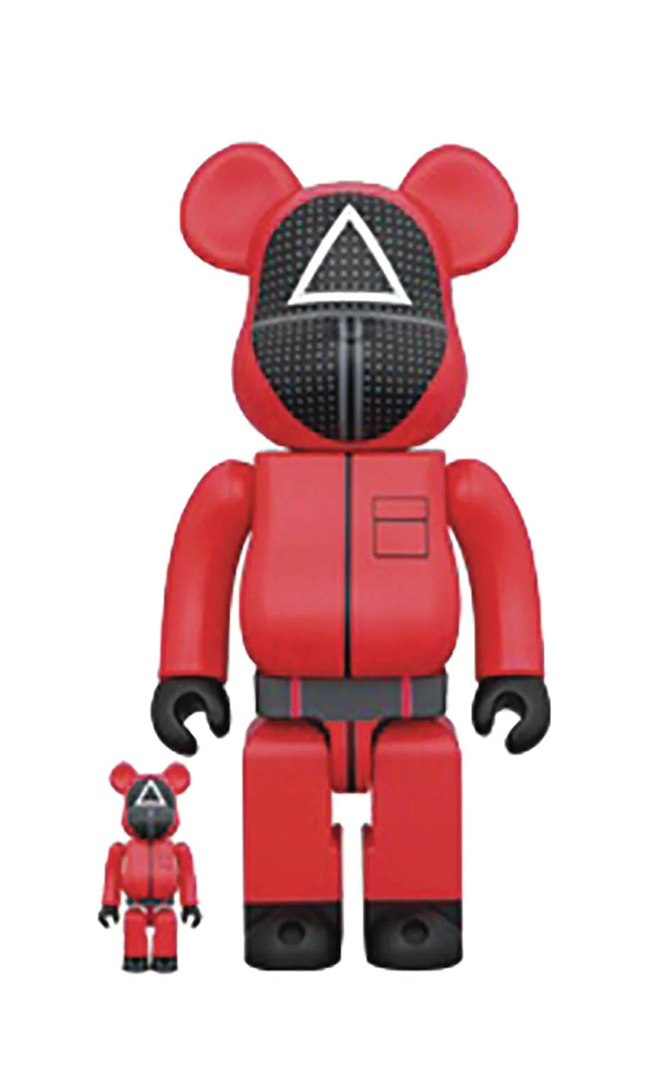 Medicom Toy Toys > Statues > Other Statues Bearbrick: Squid Game - Guard Triangle 100% & 400% 2-Pack 4530956602585 JAN228779