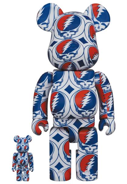 Medicom Toy Toys > Statues > Other Statues Medicom Toy: Bearbrick - Steal Your Face 100% & 400% 2-pack (Grateful Dead) 4530956600611 STL218840