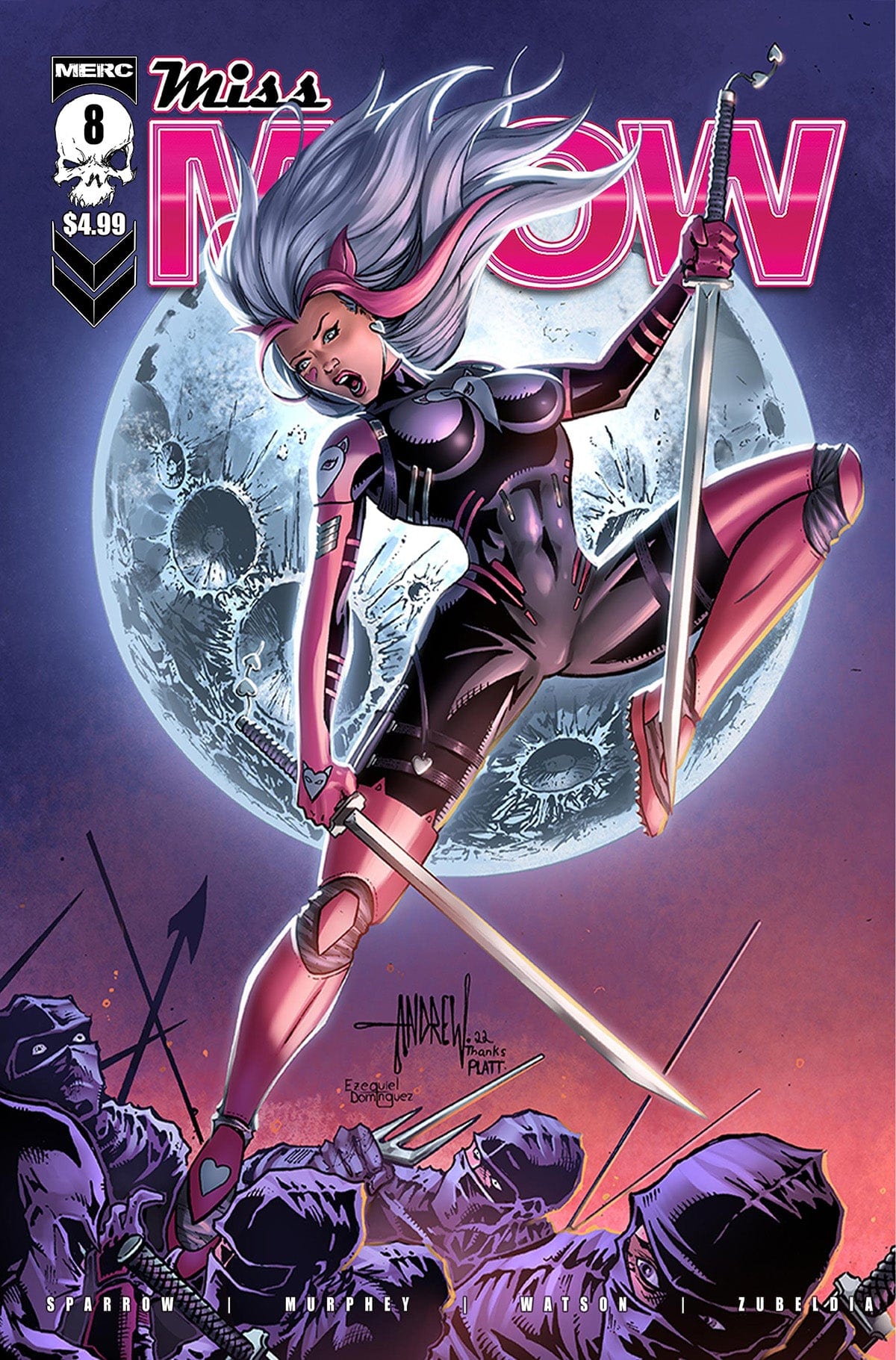 Merc Publishing Comic Books MISS MEOW #8 (OF 8) CVR B ANDREW MANGUM VAR (MR) 05149733084200821 0123MC265