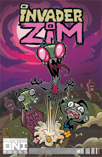 Oni Press Comic Books INVADER ZIM #1 ONI 25TH ANNIVERSARY FOIL EDITION 64985600735300111 0922ON382