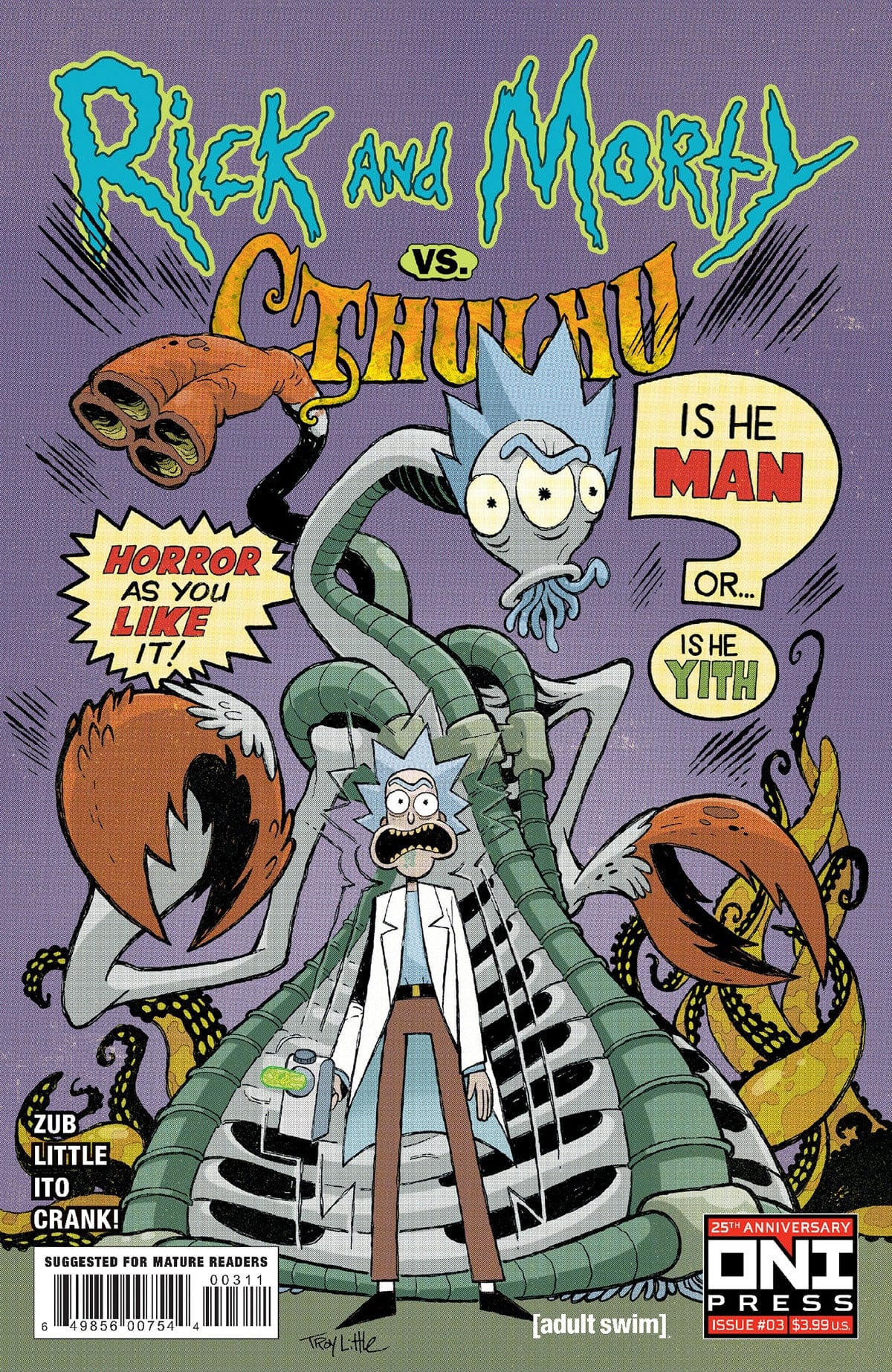 Oni Press Comic Books RICK AND MORTY VS CTHULHU #3 (OF 4) CVR A TROY LITTLE (MR) 64985600754400311 1222ON323