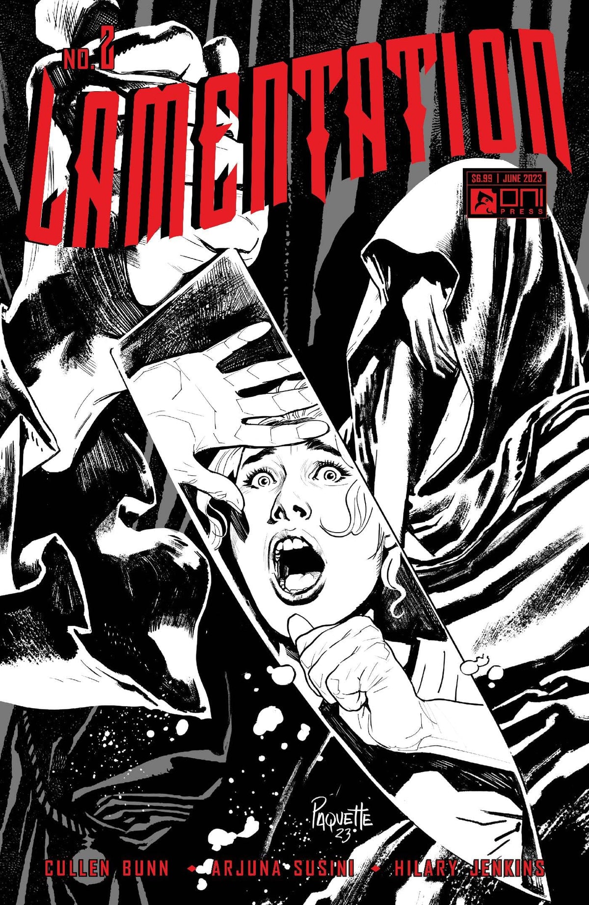 ONI PRESS INC. Comic Books > Incentives LAMENTATION #2 CVR C 1:10 INCV VAR B&W PAQUETTE 64985600764300231 APR231721