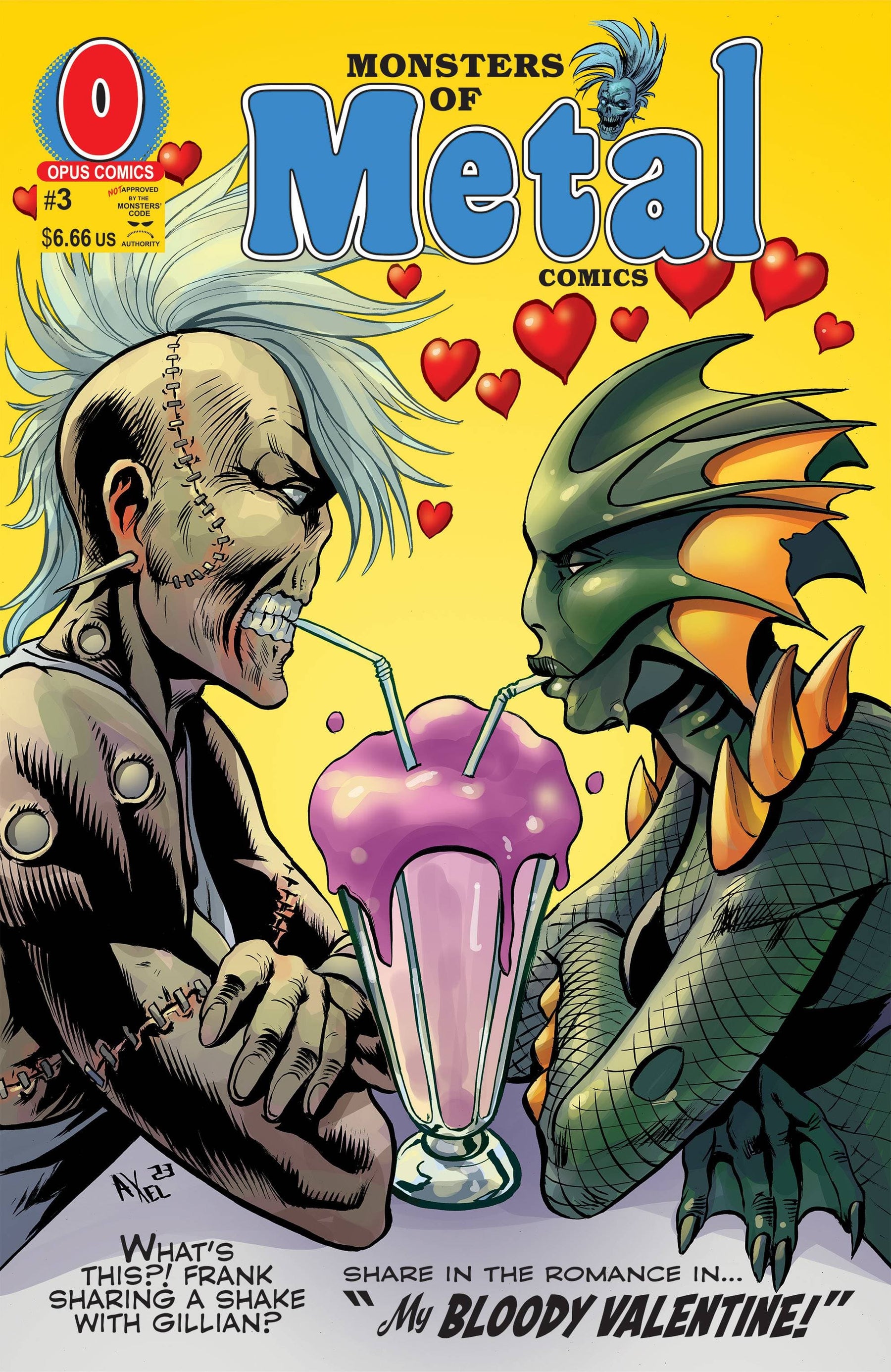 Opus Comics Comic Books > Incentives MONSTERS METAL BLOODY VALENTINE ONE SHOT CVR B 1:5 INCV 08593010072300321 DEC221577