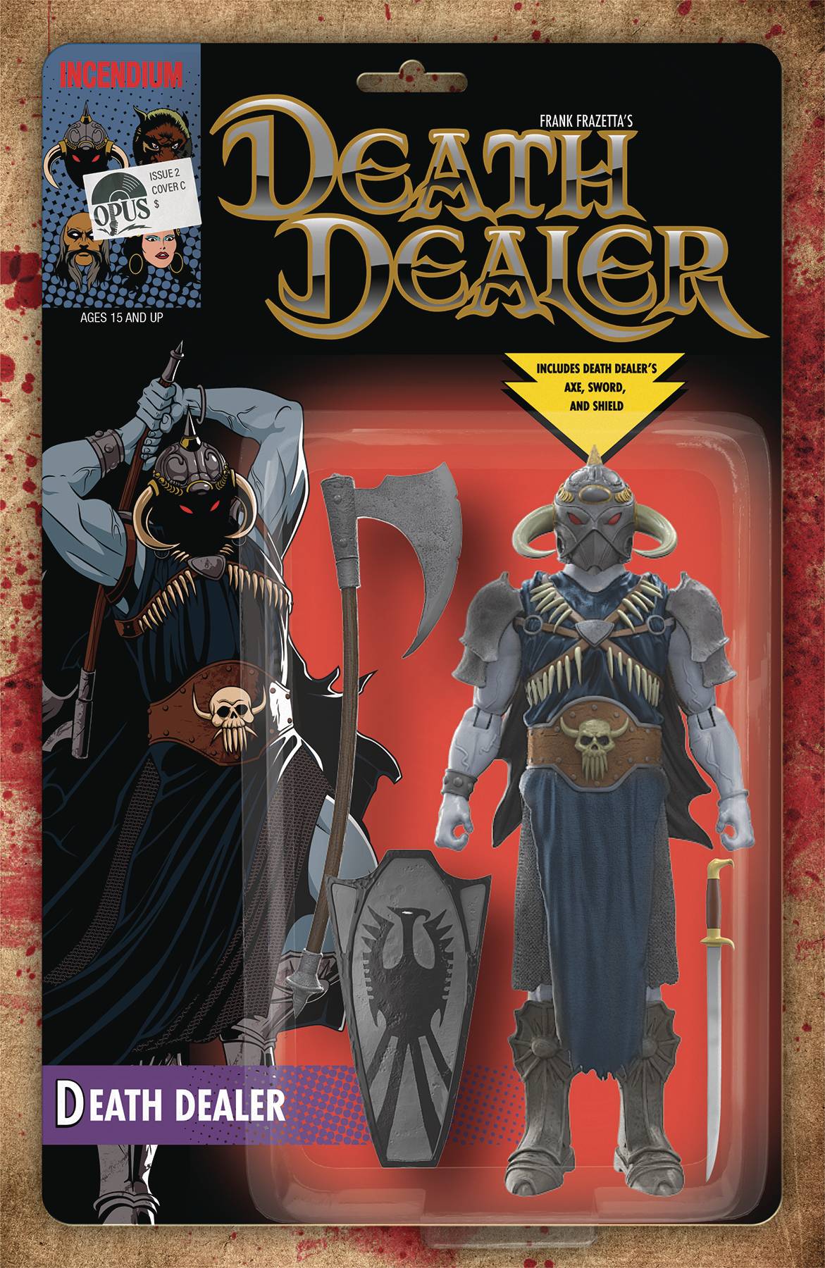 FRANK FRAZETTA DEATH DEALER #2 CVR C 1:5 INCV ACTION FIGURE VARIANT