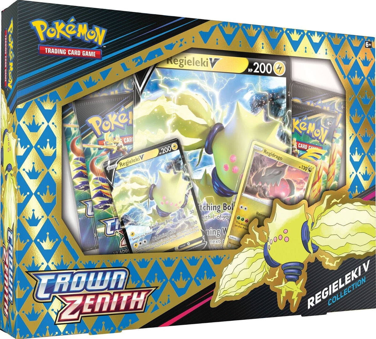 Pokemon Company Trading Card Games > Pokemon Pokemon TCG: Sword & Shield Crown Zenith - Collection, Regieleki V 820650851834 PUI 29085183