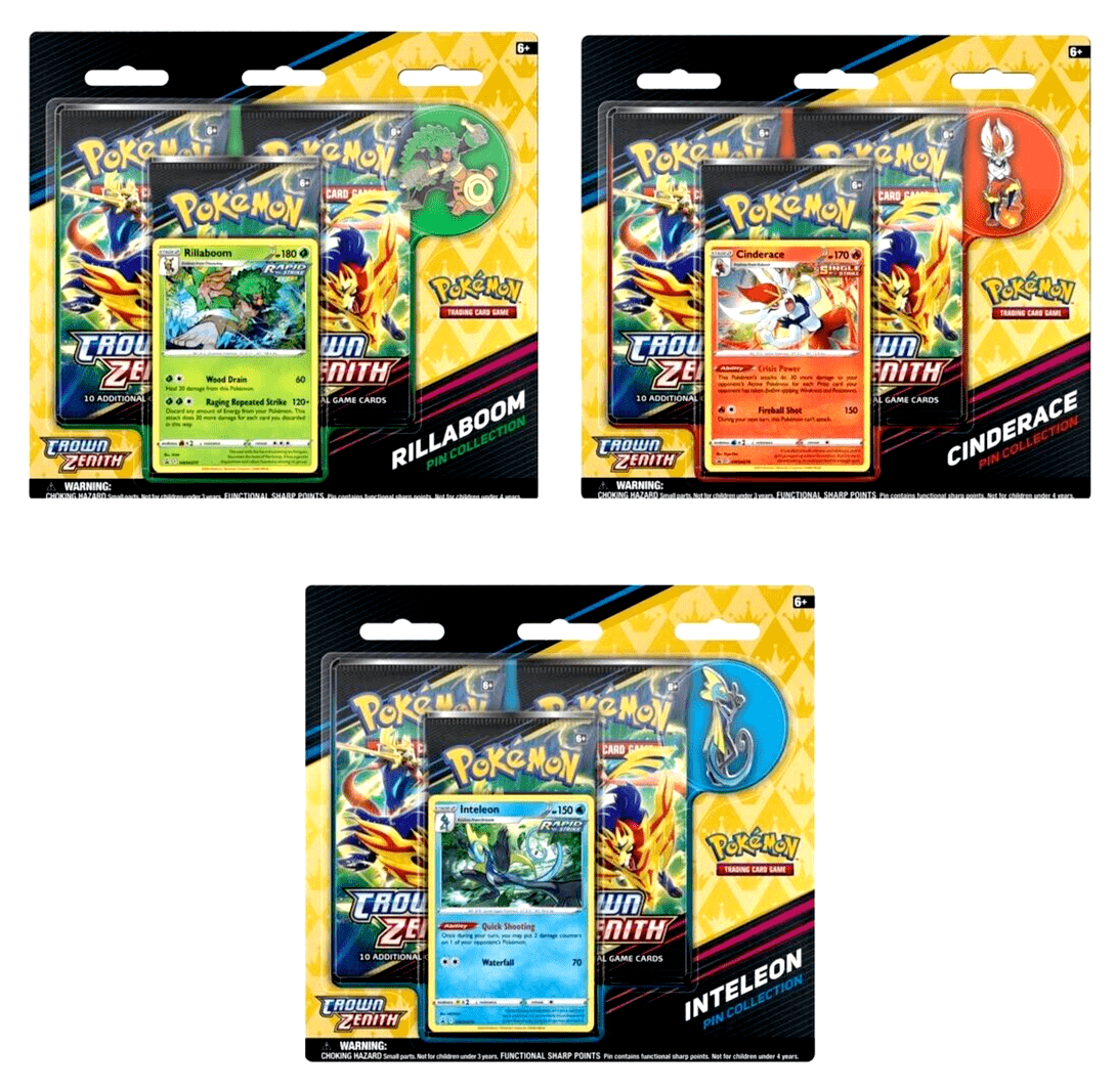 Pokemon Company Trading Card Games > Pokemon Pokemon TCG: Sword & Shield Crown Zenith - Pin Collection 820650851933 PUI 29085193