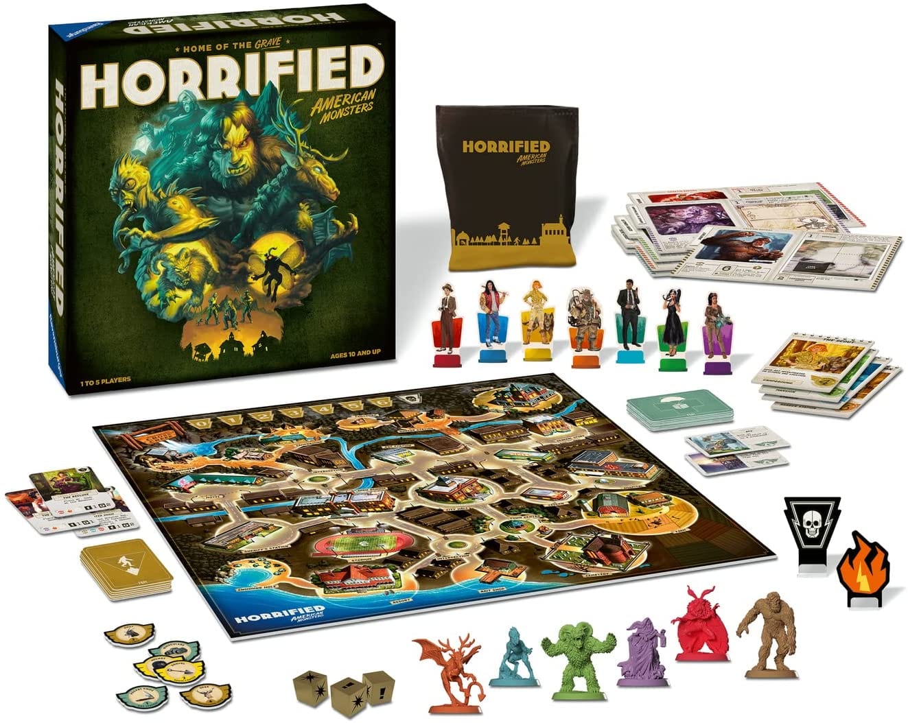 Ravensburger Board Games > Large Box Games Horrified: American Monsters 810558019405 RVN 60001940