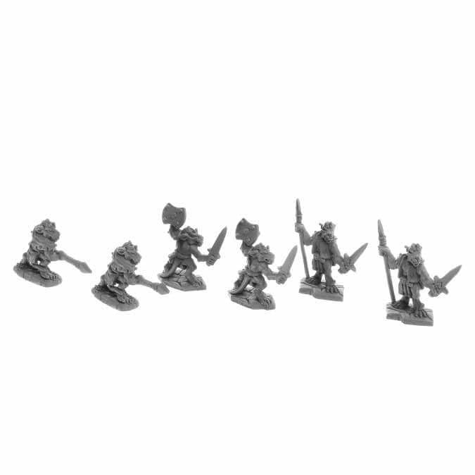 Reaper Miniatures Miniatures > Reaper Reaper: Dungeon Dwellers Bones - Bloodscale Kobolds (6) 762486070570 RPR 07057