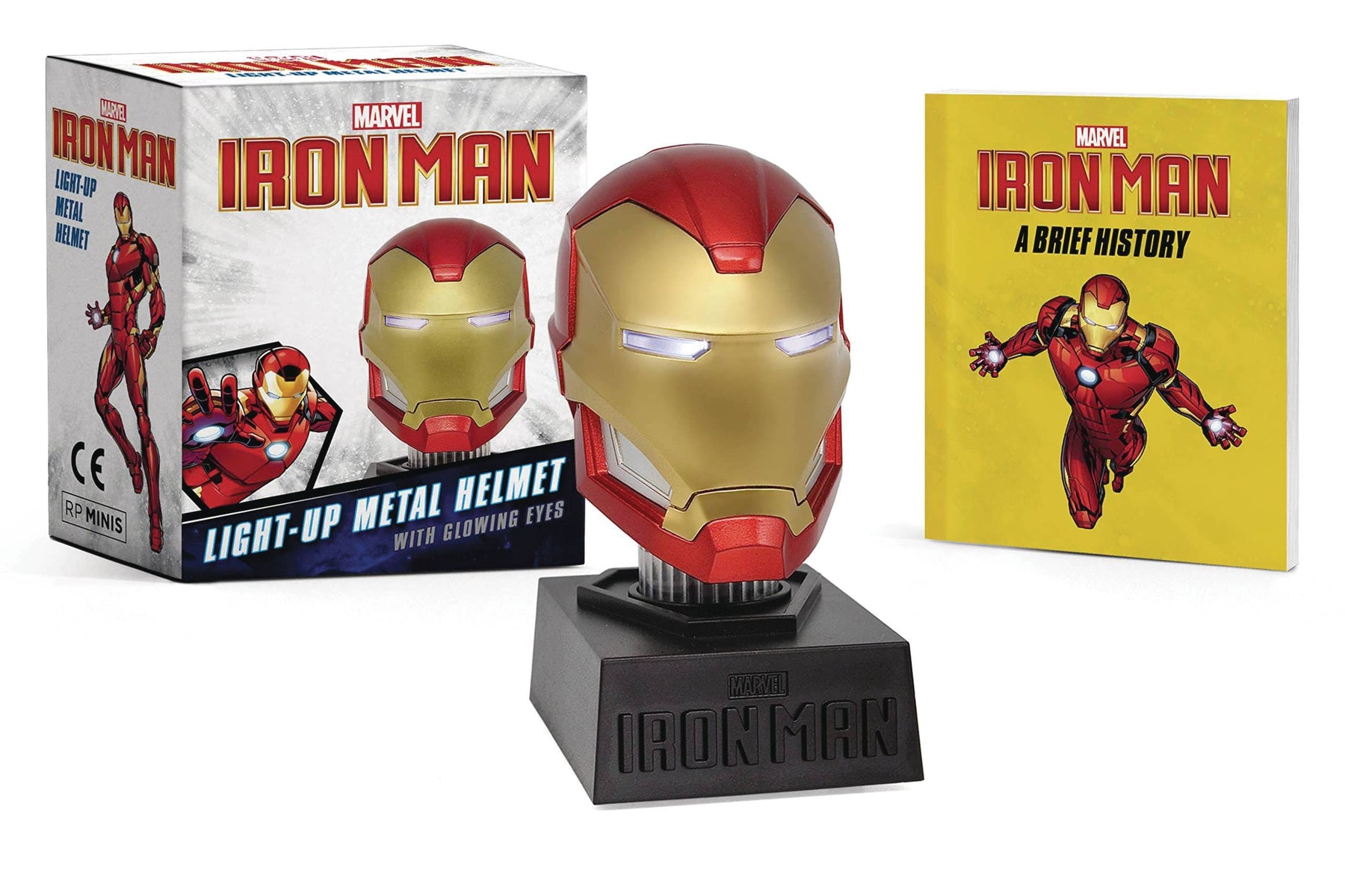Running Press Books MARVEL IRON MAN LIGHT UP METAL HELMET WITH GLOWING EYES 9780762475742 JUL221884