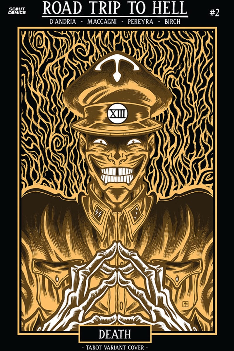 Scout Comics Comic Books > Incentives ROAD TRIP TO HELL #2 CVR C INC 1:50 MARCO FONTANILI SPOT FOIL VAR 02221169023800231 1022SC335