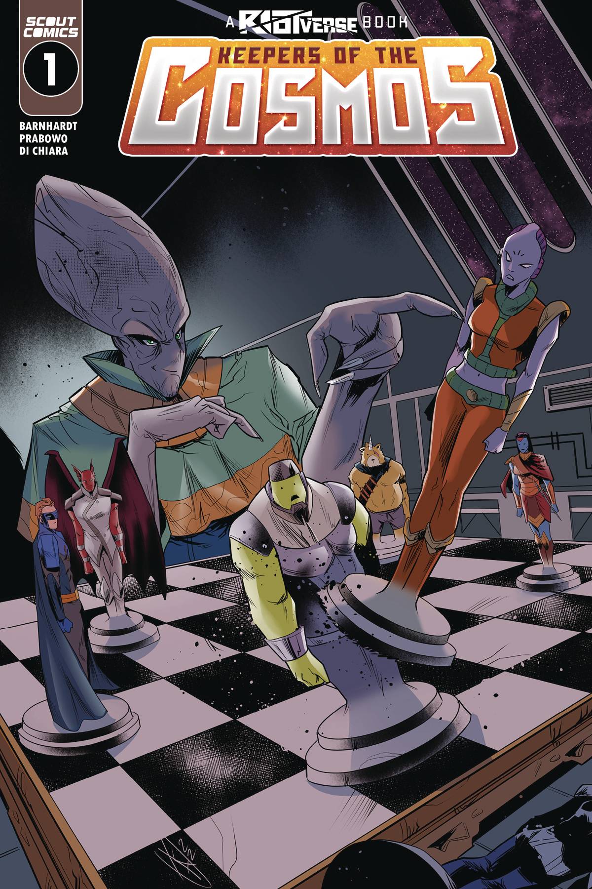 Scout Comics Comic Books KEEPERS OF THE COSMOS #1 CVR B 1:10 INCV UNLOCK MANCIN 02221170025800121 MAR231850