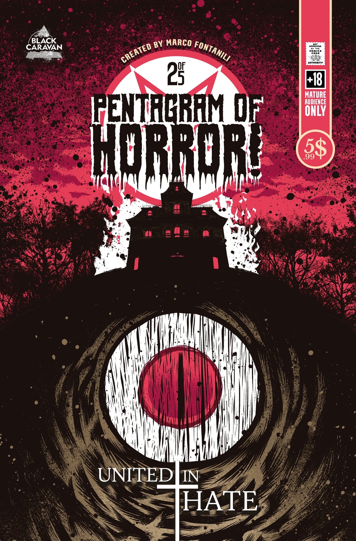 Scout Comics Comic Books > Incentives PENTAGRAM OF HORROR #2 CVR B INC 1:10 MARCO FONTANILI VAR 02221168527200221 0422SC224