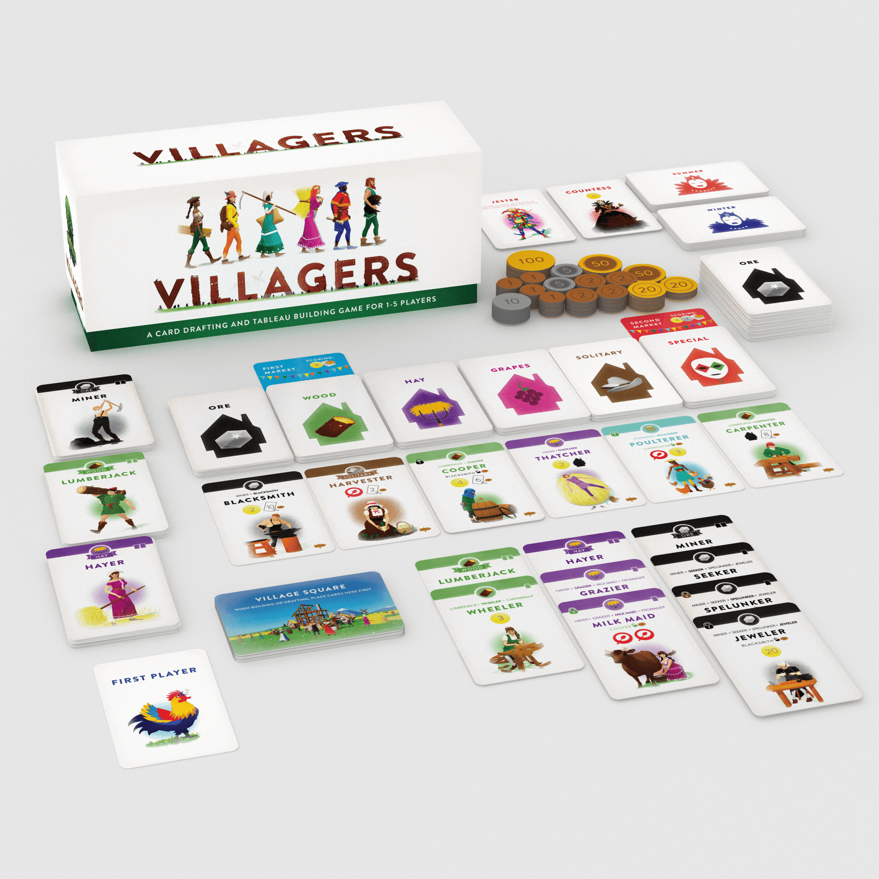 Sinister Fish Games Board Games > Large Box Games > Expansions Villagers: Shifting Seasons Expansion 658556087695 SIF 00036