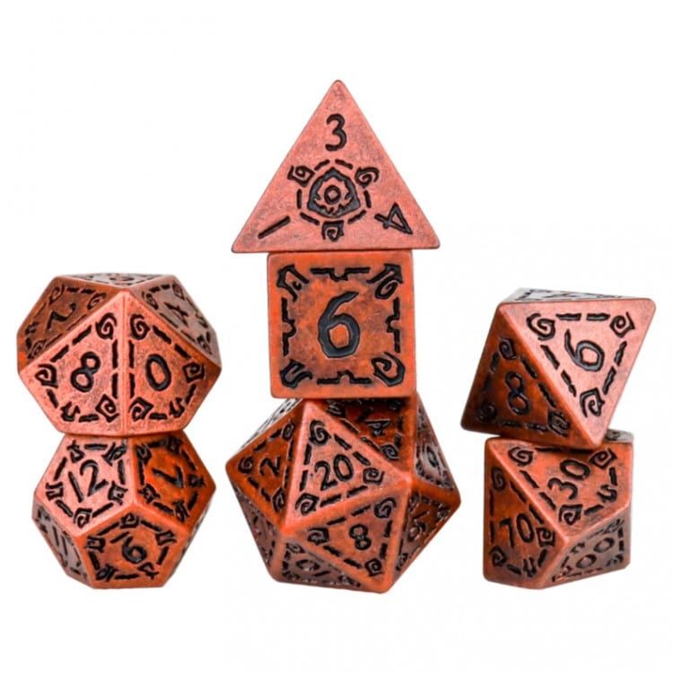 Sirius Dice Dice > Sirius Dice Sirius Dice: RPG Dice Set - Illusory Metal, Copper (7ct) 810113710013 SDZ 0017-01