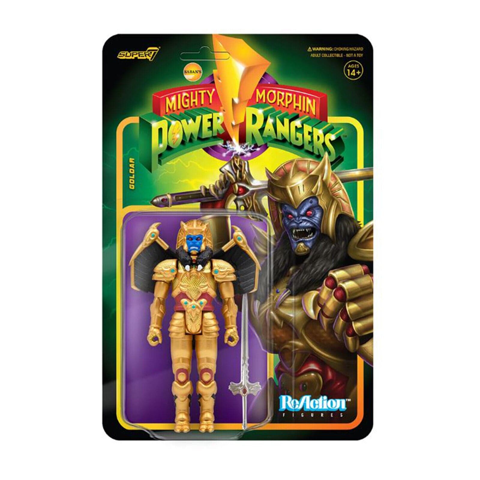 Super7 Toys > Action Figures > Super7 Super7 ReAction: Mighty Morphin Power Rangers - Goldar 840049813755