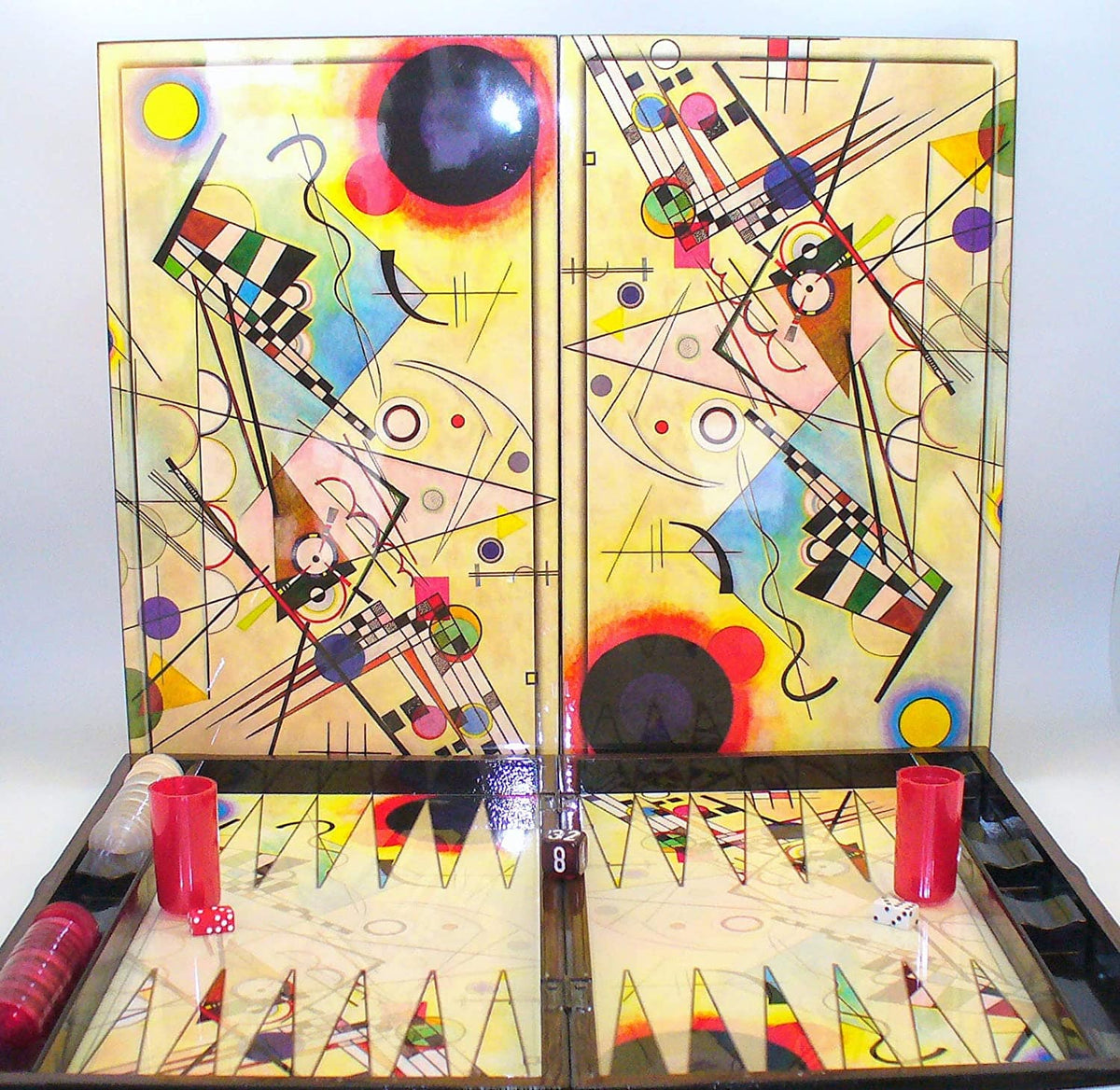 --- Board Games > Large Box Games Backgammon: Kandinsky Art 035756265083 26508