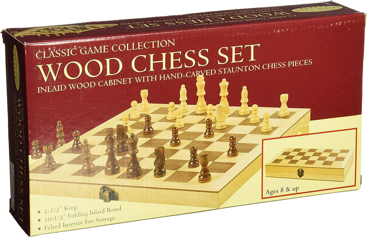 --- Board Games > Large Box Games Classic Game Collection: Chess - Wood, Folding, 10.5" 025766200037 95105