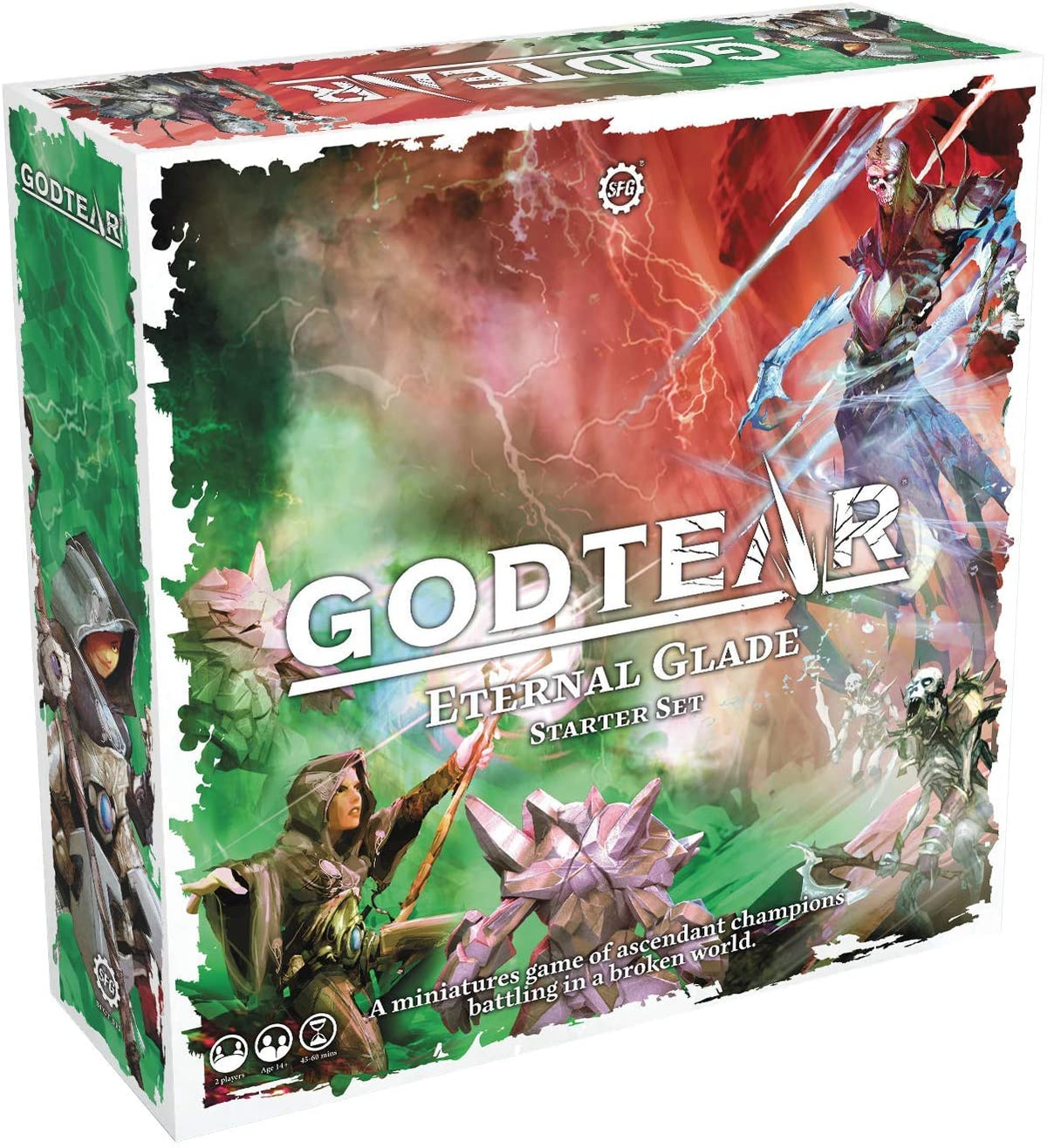 --- Board Games > Large Box Games Godtear: Eternal Glade Starter Set - Nia, the Crystalmancer & Morrigan, Lich Queen of the Frozen Wastes 5060453693476 STFGT013