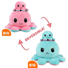 Teeturtle Toys > Plushies BIG Reversible Octopus Plushie: Pink and Aqua 810031365166 36516