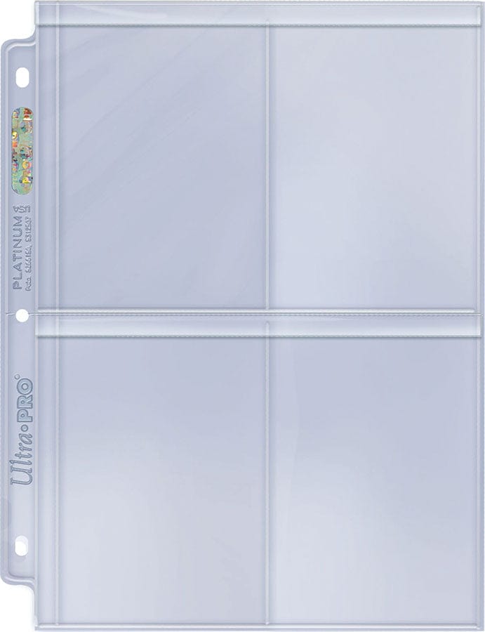 Ultra-Pro: 4-Pocket Toploading Pages w/ Flaps 100ct - Clear Platinum Series - Third Eye