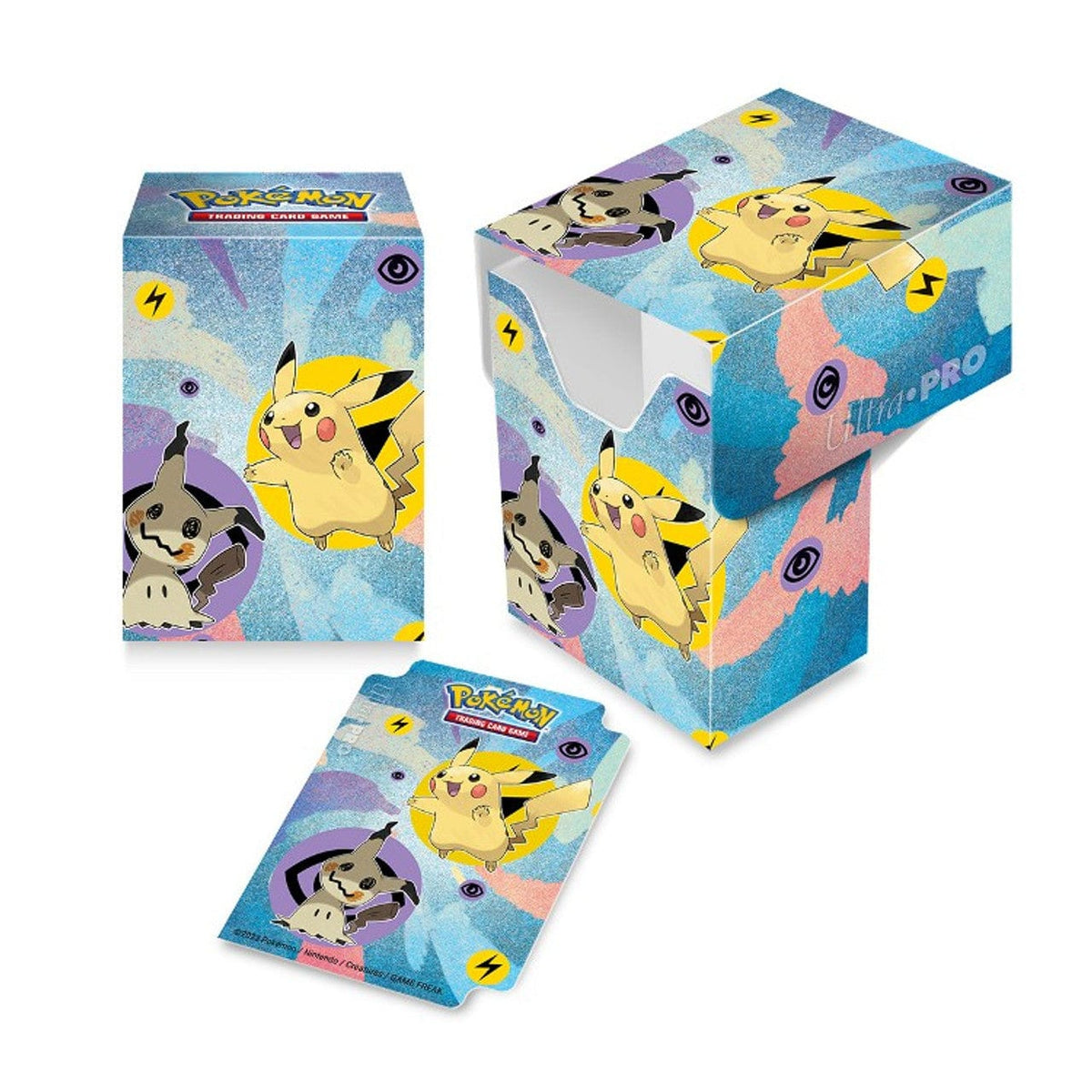 Ultra Pro Game Supplies > Card Boxes Ultra Pro: Pokemon TCG - Full View Deck Box (Pikachu & Mimikyu) 074427161118 UPI 16111