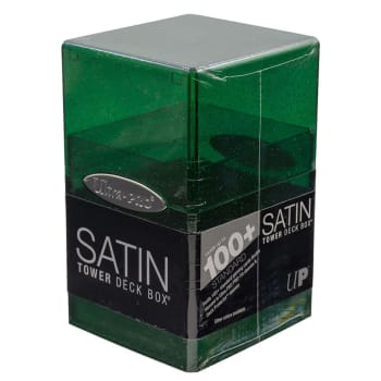 Ultra Pro Game Supplies > Card Boxes Ultra-Pro: Satin Tower - Glitter Green 074427160159 UPI 16015
