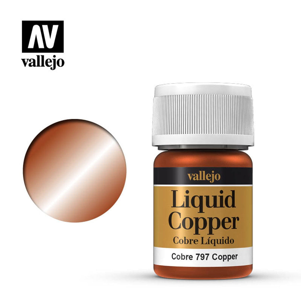 Vallejo Hobby Supplies > Paints Vallejo: Liquid Copper - Copper 8429551707978 VAL70797