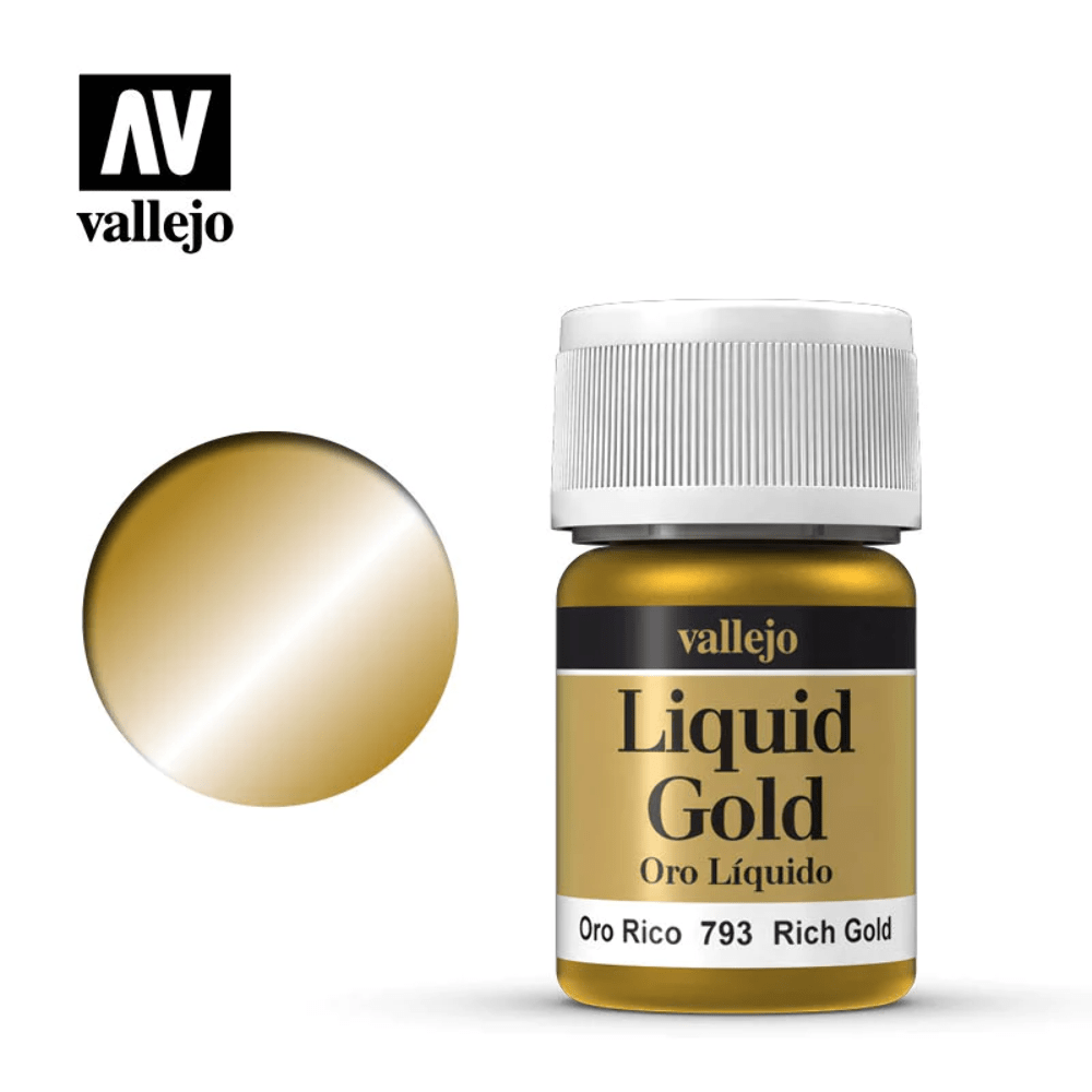 Vallejo Hobby Supplies > Paints Vallejo: Liquid Gold - Rich Gold 8429551707930 VAL70793