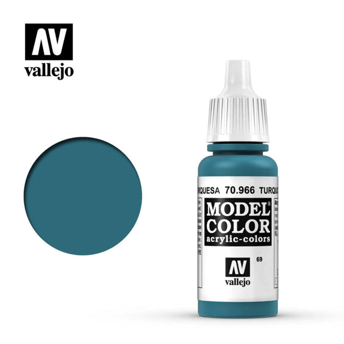 Vallejo Hobby Supplies > Paints Vallejo: Model Color - Turquoise 8429551709668 VAL 70966