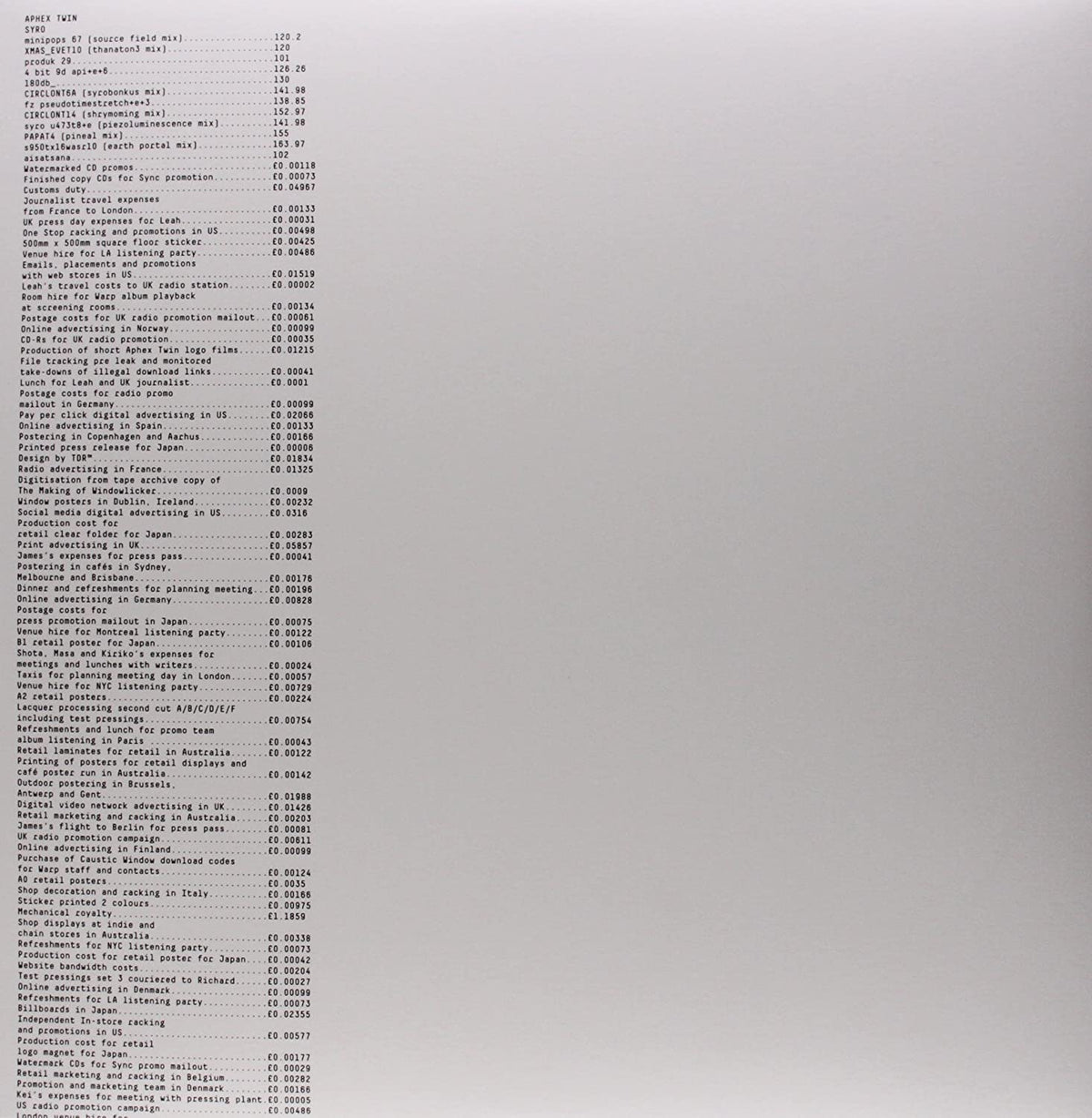 Warp Records Music > Vinyl Records Aphex Twin - Syro 801061024710