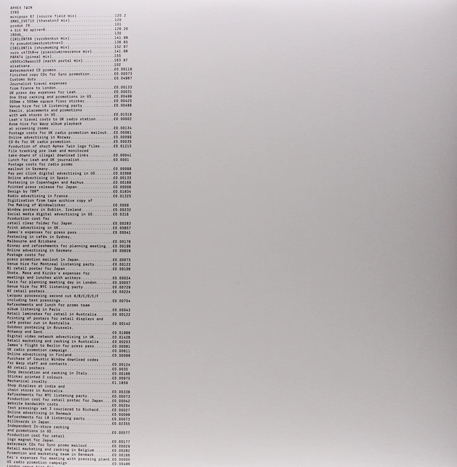 Warp Records Music > Vinyl Records Aphex Twin - Syro 801061024710
