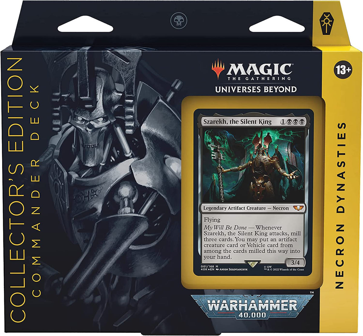 Wizards of the Coast Trading Card Games > Magic The Gathering MTG: Warhammer 40k - Collectors Commander Deck, Necron Dynasties (Universes Beyond) 195166173443 WOC D07810000