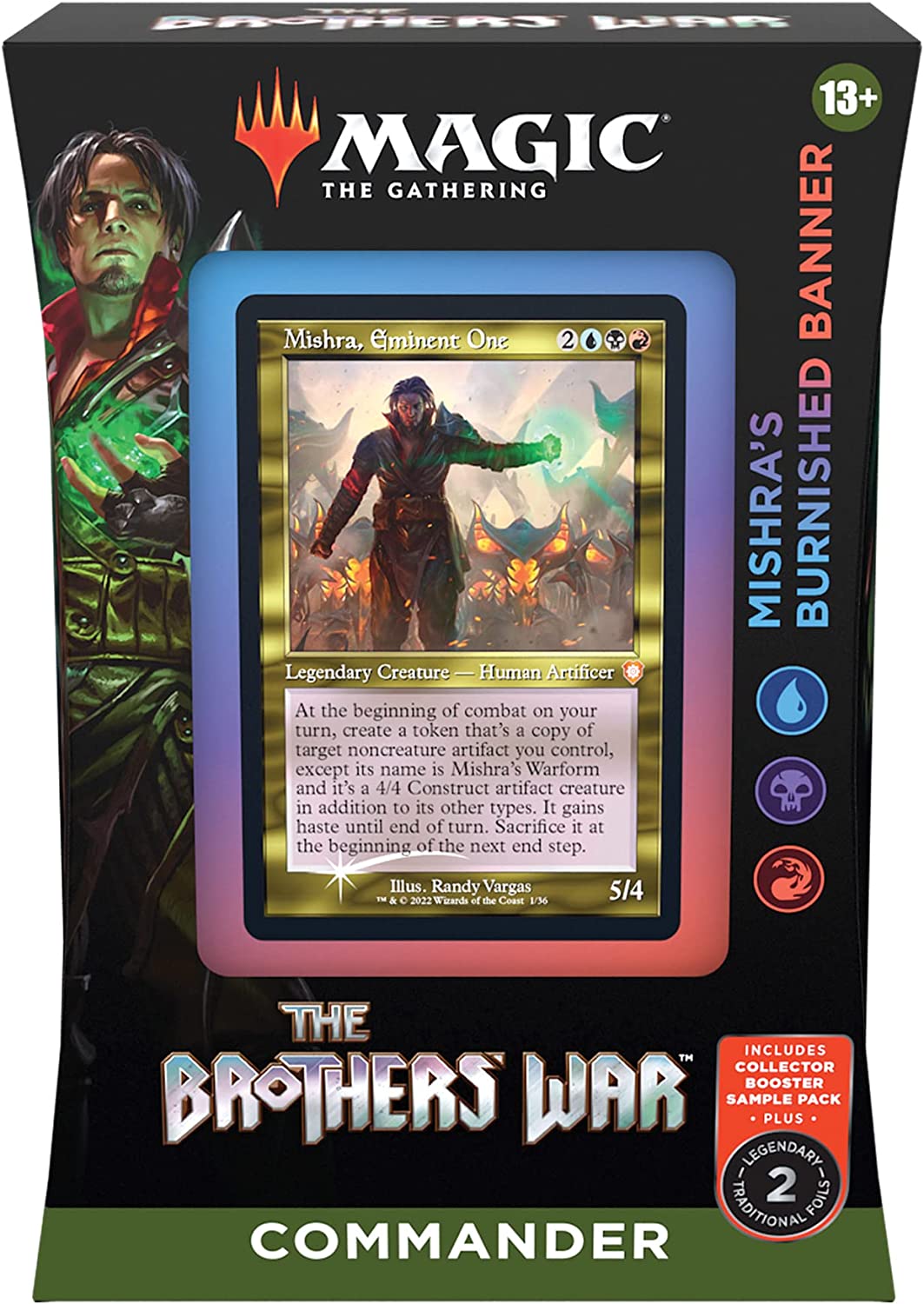 Wizards of the Coast Trading Card Games > Magic The Gathering MTG: Brothers War - Commander Deck, Mishra's Burnished Banner 195166150628 WOC D03090000