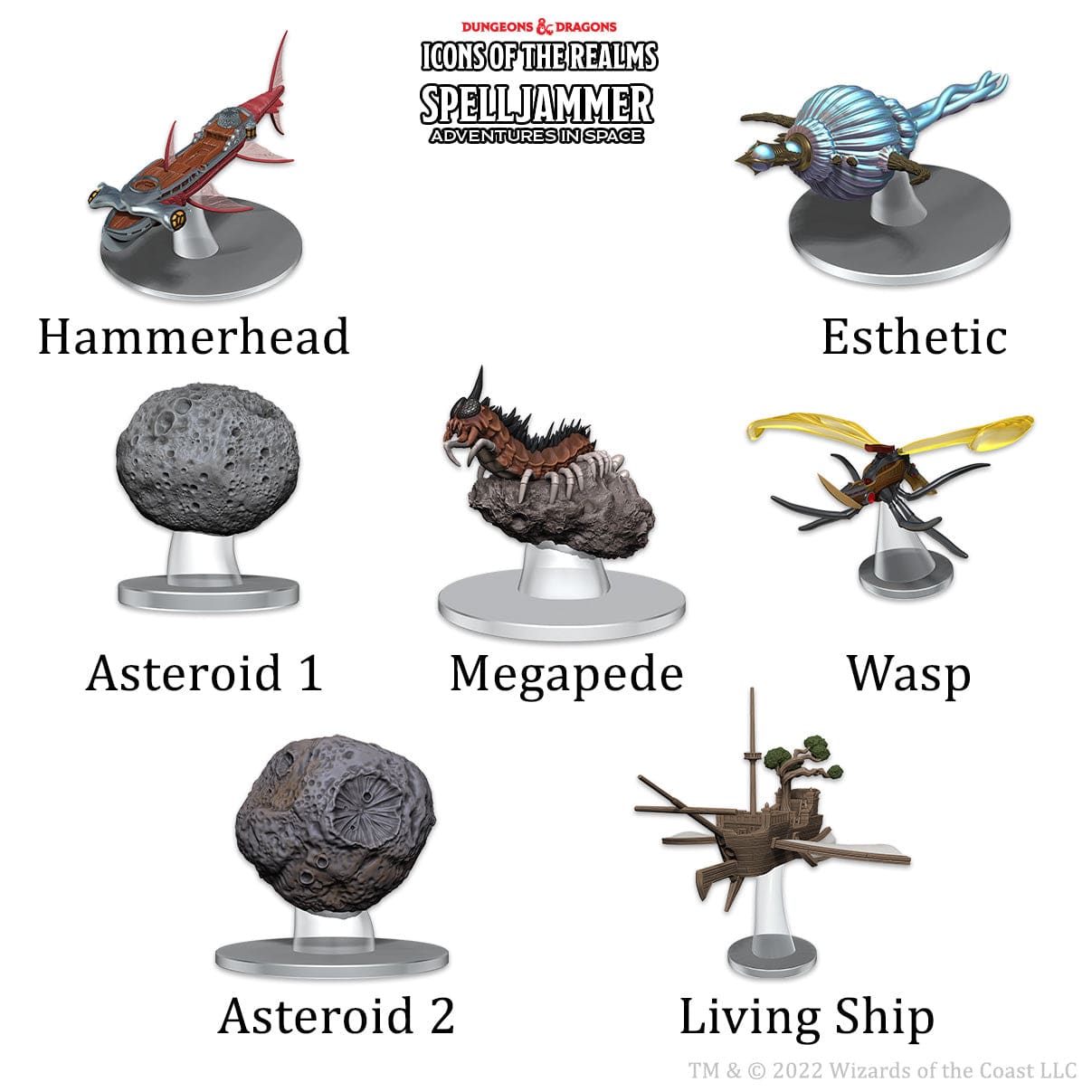 WizKids (Neca) Miniatures > WizKids Icons of the Realms: Spelljammer - Asteroid Encounters (Ship Scale) 634482961810 WZK 96181