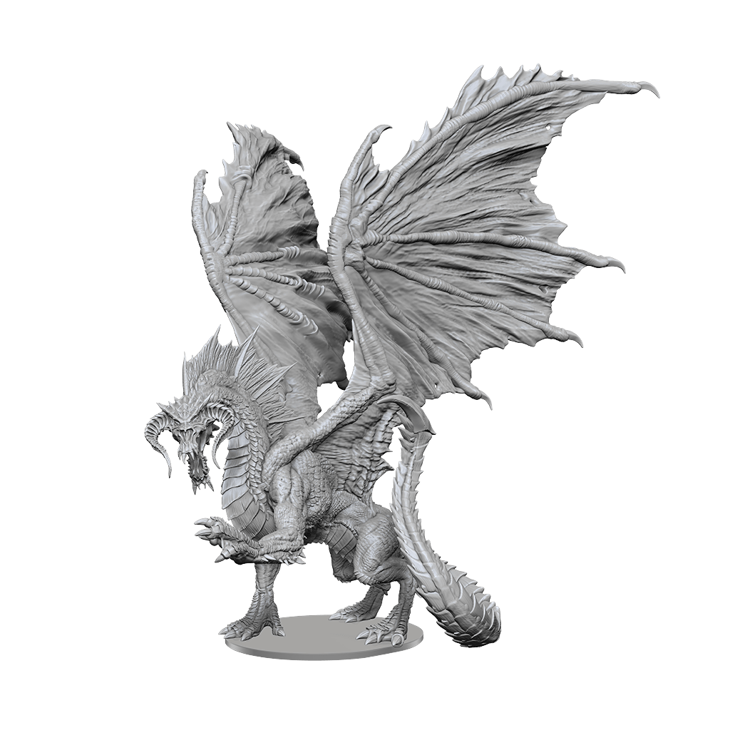 WizKids (Neca) Miniatures > WizKids WizKids: D&D Nolzur's Unpainted - Adult Black Dragon 634482905777 WZK 90577