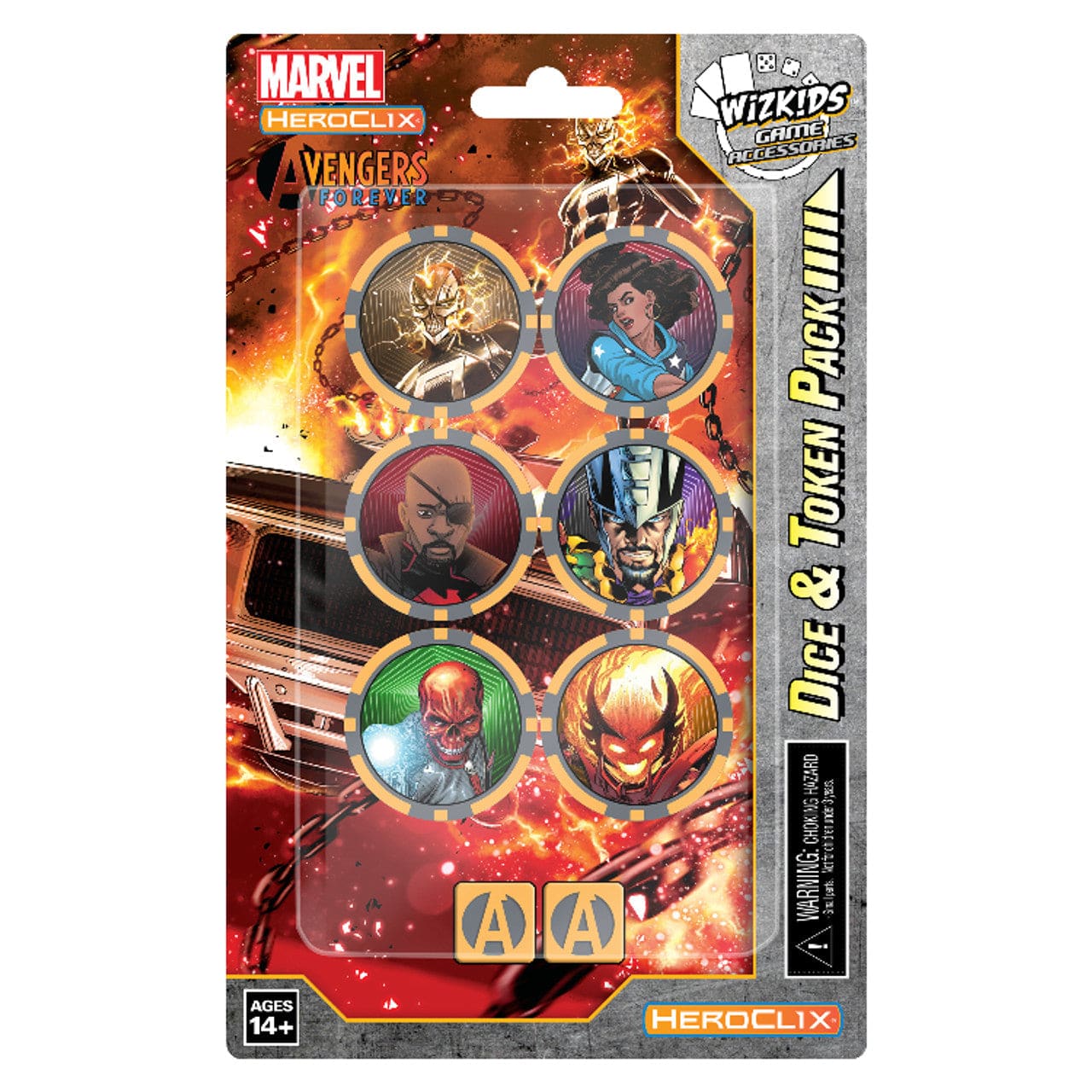 WizKids (Neca) Tabletop Games > Miniature Games HeroClix: Avengers Forever - Dice & Token Pack, Ghost Rider 634482848609 WZK 84860