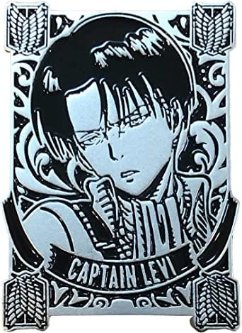 Zen Monkey Miscellaneous > Pins & Buttons Zen Monkey: Enamel Pin - Attack on Titan Silver Badge Captain Levi 736684293703