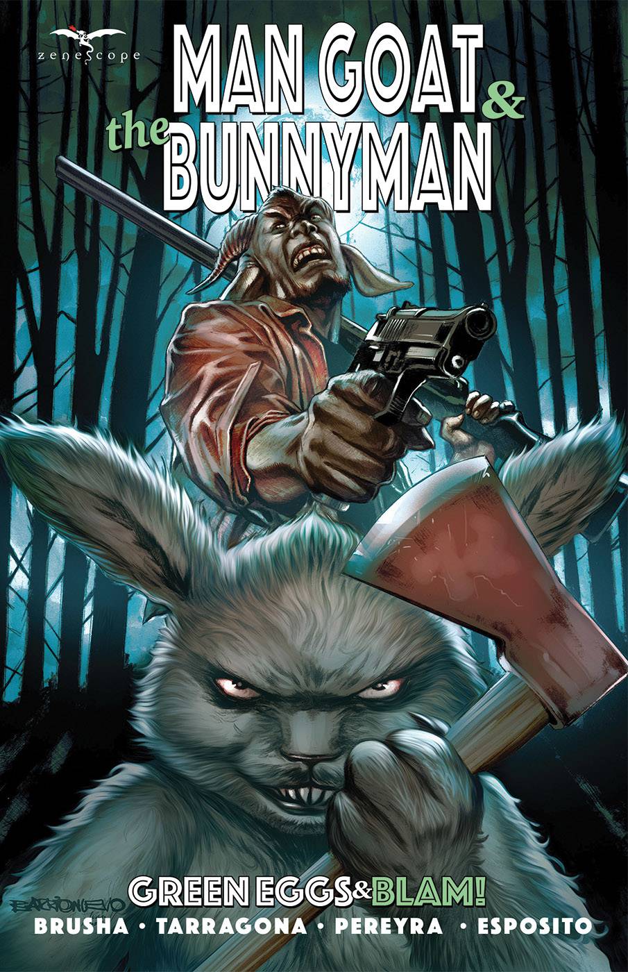 ZENESCOPE ENTERTAINMENT INC Graphic Novel Man Goat And Bunnyman Green Eggs & Blam TP (MR) 9781951087340 JAN232024